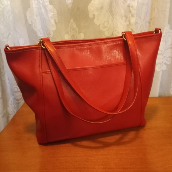 Coach Zip Top Tote in Red - Picture 4 of 16